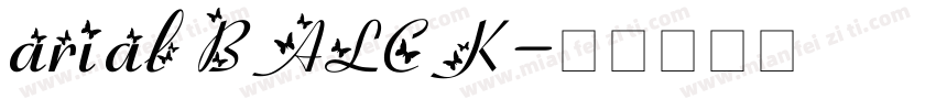 arial BALCK字体转换